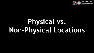 Physical vs Non Physical Locations [upl. by Adiari]