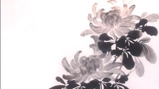 Chrysanthemum sumie painting  菊 [upl. by Murdock]