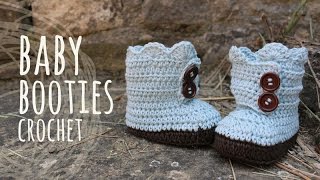 Tutorial Baby Crochet Booties [upl. by Bendicta]