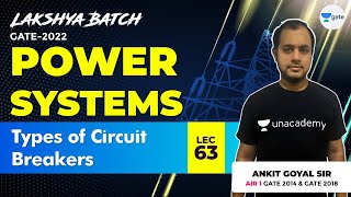 Types of Circuit Breakers  Lec 63  Power Systems  Lakshya GATE 2022 Batch  Ankit Goyal [upl. by Eldnik]