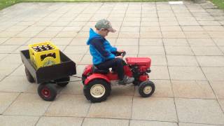 Porsche Diesel Junior mit Benzinmotor Kinder Trettraktor [upl. by Aletse536]