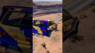 Realistic Car jump Crashes BeamNG Driveshorts trending [upl. by Yemerej]