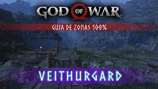 God of War Guia de Zonas 100  Veithurgard [upl. by Naltiac]