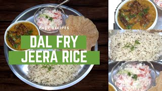 Dal Fry Jeera Rice Veg Raita Restaurant Style डाळ फ्राय जीरा राईस व रायता  Anita Kedars Recipes [upl. by Irem744]