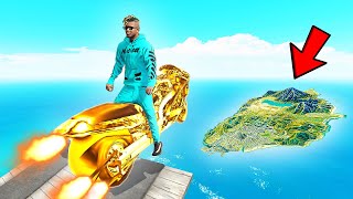 GTA 5 WHICH GOLDEN SUPERBIKE Can JUMP THE MOST DISTANCE with CHOP amp BOB [upl. by Nois925]