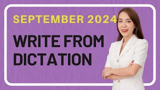 September Write From Dictation  PTE Prediction Questions 2024 [upl. by Alleram]