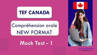 TEFTEFAQ Canada  Listening Test  Compréhension orale  NEW FORMAT 2024  Mock Test 1 [upl. by Richman56]