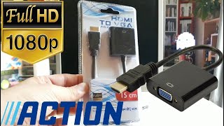 TEST Adaptateur HDMI  VGA de chez ACTION jouer à vos consoles HDMI sur un écran PC 🎮 [upl. by Ellehcyar]