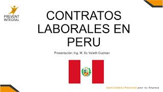 Tipos de contratos laborales en Perú [upl. by Ginger]