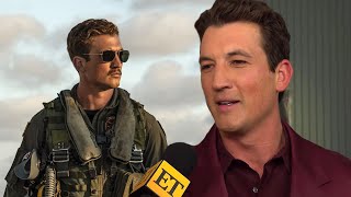 Miles Teller JOKES His Wife Wasn’t a Fan of Top Gun Mustache [upl. by Daisi]