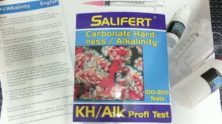 How To Test Your Aquarium KH Karbonate Hardness Salifert Alkalinity Test Kit [upl. by Arbmahs]