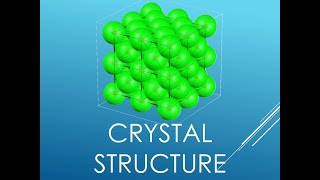 General Chemistry I 2024 62 Crystal structure [upl. by Tisdale]