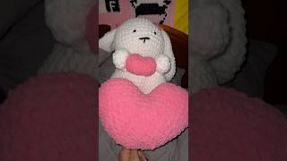 Crochet heart pillow shorts short crochet amigurumi pillow crochetingcrochet shortsviral [upl. by Nigen]