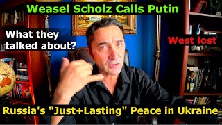 Scholz holds phone call with Putin to WARN him Russias quotJust and Lastingquot Peace in Ukraine [upl. by Hach496]