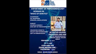 Basics of Genetics  Department of Periodontology [upl. by Idnahs]