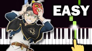 Black Clover OP 10  Black Catcher  EASY Piano tutorial [upl. by Luise]