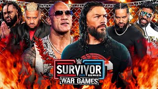 Team Roman Reigns vs Team Rock WWE Survivor series Bloodline War Games  FULL MATCH [upl. by Aifos]