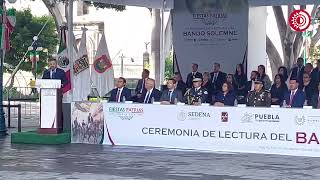 Lectura al Bando Solemne del inicio de quotFiestas Patriasquot por el 214 Aniversario de la Independencia [upl. by Edualcnaej]