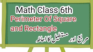 Math Class 6th  Perimeter Of Rectangle  Perimeter Of Square  Exercise 81  Charagh e ilm [upl. by Barrus862]