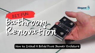 How to Install A Bifold Pivot Shower Screen Enclosure Elegant Showers ABFS Series [upl. by Aiveneg]