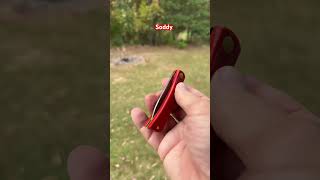 Red Delrin CV Steel and a Spearpoint Blade [upl. by Ydnem]