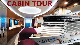 Norwegian Epic Ship Tour and Balcony Cabin Room Tour  Mediterranean Cruise on the NCL Epic [upl. by Aivalf170]