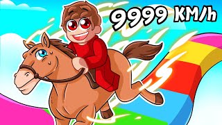 Corrí a 1000000 Kmh para ser el MÁS RÁPIDO a CABALLO en Roblox [upl. by Aruon544]