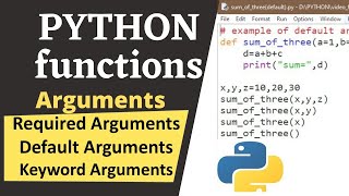 Python Tutorial For Beginners20  Keyword Argument  Default Argument  Positional Argument [upl. by Hullda109]