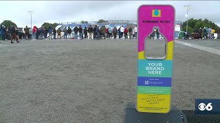 Richmond Kickers unveil new water refill stations at City Stadium [upl. by Elleinnod880]