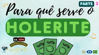 PARA QUE SERVE O HOLERITE [upl. by Key671]