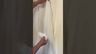 How to attach a bustle pin wedding dress train pin wedding dress train brooch [upl. by Ylrak105]