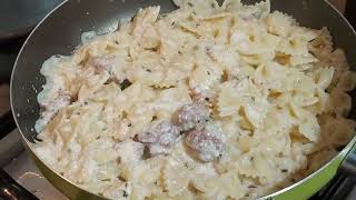 How i prepare my delicious pasta with ricotta and sausages [upl. by Molohs771]