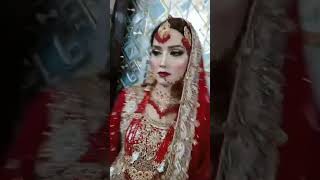 baraat dolhan bridal make up redlipstick red dresweddingmakeup [upl. by Rip617]