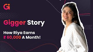 gigindia app se Riya earn more than ₹ 50000 every month shorts earnfromhome [upl. by Scholz506]