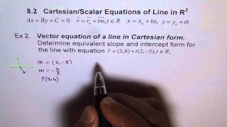 Vector Equation in Cartesian Form Ex 2 [upl. by Zach428]