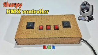 How To Make Sharpy light DMX controller at home with cardboard 🔥🔥🔥sharpy light remote kaise banaye [upl. by Tillion30]