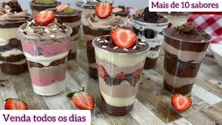 O SEGREDO DAS GRANDES CONFEITARIAS  UMA BASE MAIS DE 10 SABORES  COPO DA FELICIDADE  faça e venda [upl. by Ihsakat]