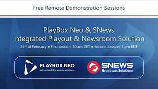 PlayBox Neo Webinar 12 ▶️ PlayBox Neo amp SNews Integrated Playout and Newsroom Solution [upl. by Frederic557]