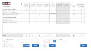 PowerApps timesheet demonstrating matrix layout text input into a gallery [upl. by Buckie]