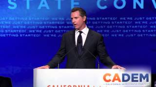 Lt Gov Gavin Newsom 2013 CADEM Convention [upl. by Senskell]