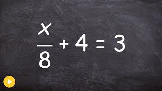 Solving a two step equation [upl. by Llekim]