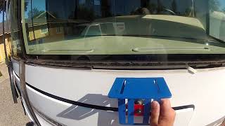 Motor Home Windshield Setting Up install For Arnies One Man Installation Tool [upl. by Collette]