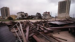 Atlantic City boardwalk damaged by Sandy [upl. by Pall]