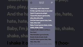 Taylor Swift Shake it Off Sped Up  Lyrics [upl. by Ttirb]