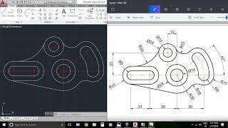 AutocAD 2D Practice Drawing  Exercise 2  Basic amp Advance Tutorial [upl. by Debora652]