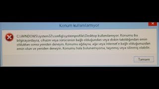 quotc\windows\system32\config\systemprofile\desktopquot Hatası Çözümü [upl. by Hesketh]