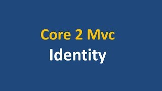 AspNet Core Identity [upl. by Zephaniah]