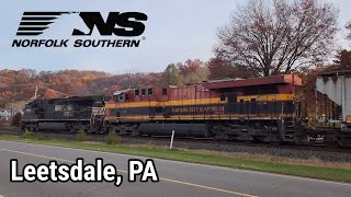 Norfolk Southern Action At Sunrise  Leetsdale PA [upl. by Sturdivant]