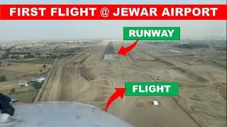 First flight at Jewar Airport  Jewar Airport ready for inauguration   Papa Construction [upl. by Ronile180]