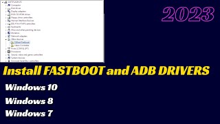 How to install FASTBOOT and ADB drivers on Windows 1087 PC [upl. by Dewey]